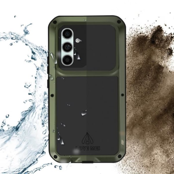 Love Mei Case til Samsung A54 5G Full Body Stødsikker Anti-Fall Vandtæt Khaki Grön