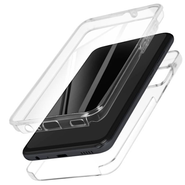 AVIZAR täyskotelo Samsung Galaxy A04e -puhelimelle - Läpinäkyvä - Jäykkä - Synteettinen - Sekoitettu Transparent