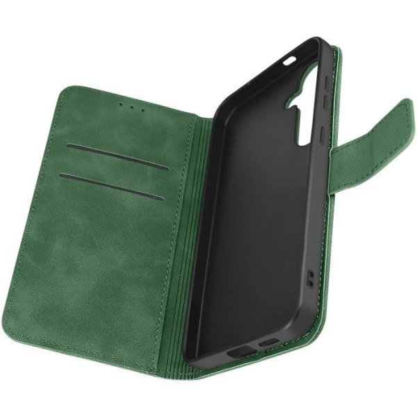 Etui til Samsung S24 Plus - AVIZAR - Wallet Flip Video Support - Grøn - Syntetisk - Flap Grön