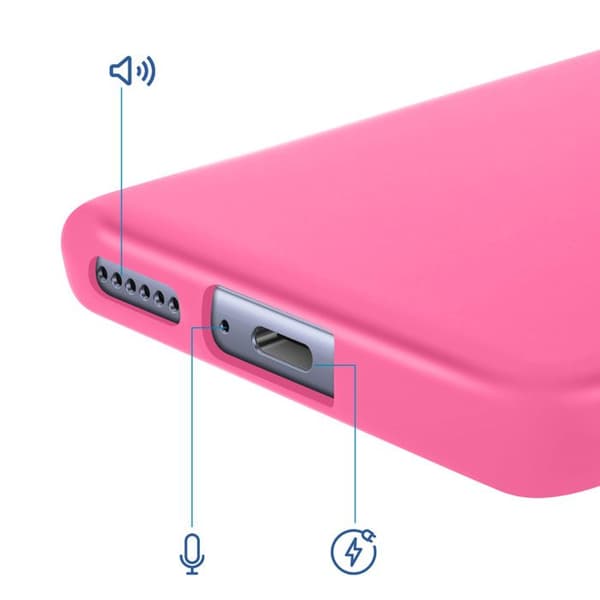 Coque Soft-Touch til Redmi Note 15 4G i Anti-glid Silikone Fuchsia Ros