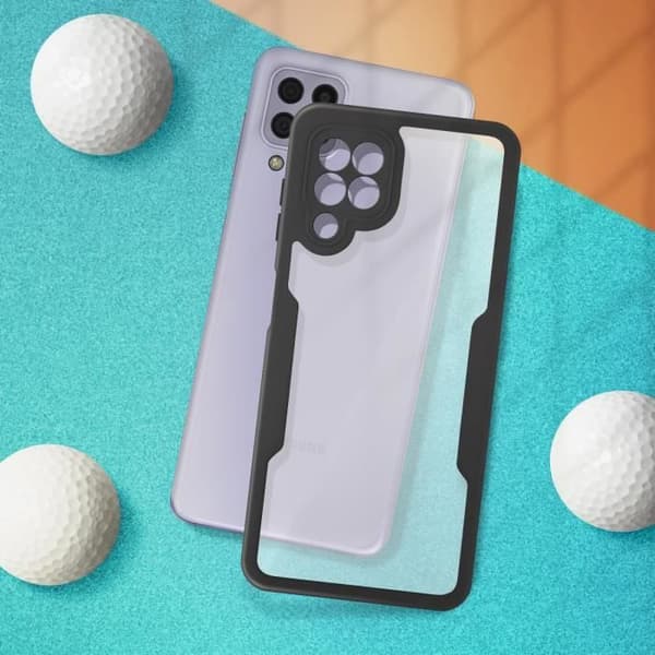 Fodral - AVIZAR - Samsung Galaxy A22 - Stötsäker - Plexiglas - Polymer Svart