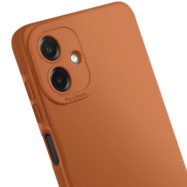 Silicone Soft Case for Galaxy A07 with Reinforced Camera Block Brown kastanj
