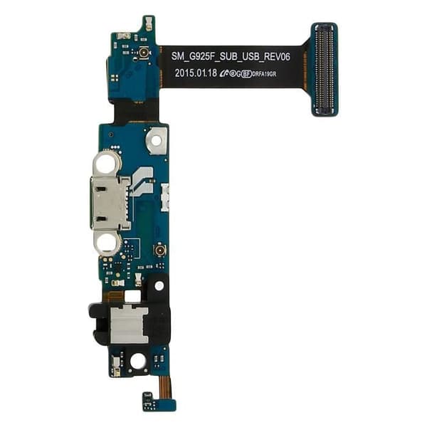 Ladeledning - AVIZAR - Samsung Galaxy S6 Edge - Micro-USB - Jack 3.5 - Sort