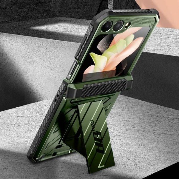 Etui til Samsung Galaxy Z Flip 5 Unicorn Beetle Pro Supcase Armygrøn Grön