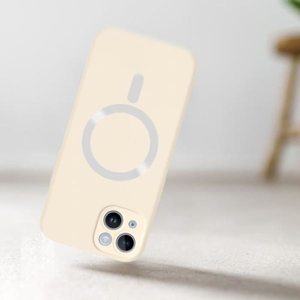 iPhone 14 kotelo - AVIZAR - Puolijäykkä - Valkoinen - Magsafe-yhteensopiva Vit