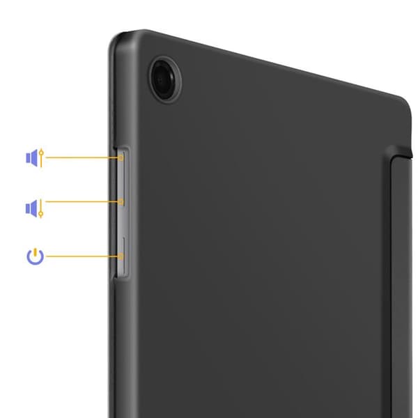 Klapskede til Galaxy Tab A11 Plus med Multi-vinkel støtte og Auto-sleep Tech Protect Sort Svart