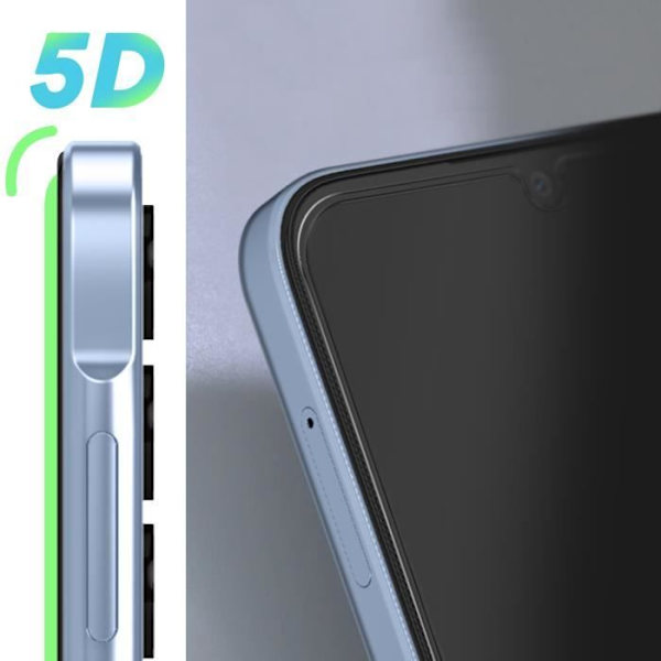 Karkaistu lasi - AVIZAR - Samsung Galaxy A15 - Läpinäkyvä musta - Ultraohut - 9H suoja Transparent