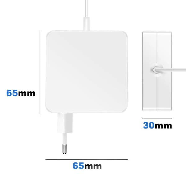Lader til MacBook Air 13" A1466 2012-2017 MagSafe 2 - 45W Hvid Vit