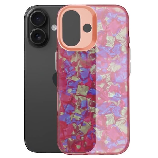 Fodral till iPhone 16 Plus Stötsäker Mjuk Tutti Frutti Pink