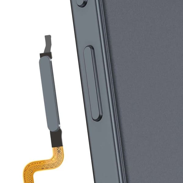 Erstatningsfingeraftrykslæser til Redmi 15C med sort forbindelseskabel Svart