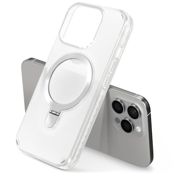 Coque MagSafe för iPhone 14 Pro Stötsäker med Fällbart Stöd Vit Vit