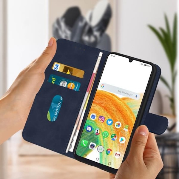 Samsung Galaxy A33 5G Fodral - AVIZAR - Plånboksfodral - Stativfunktion - Blå Blå