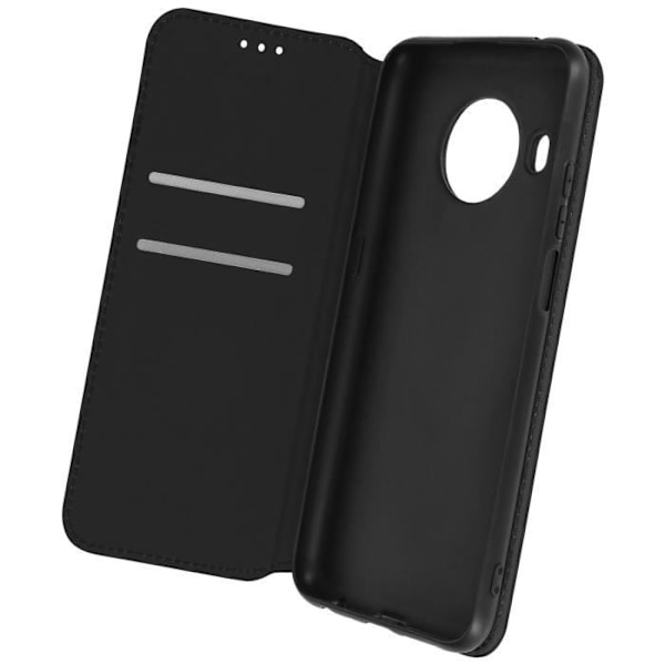 Nokia X10 och X20 Flip Wallet Fodral Video Support Funktion Svart Svart Svart