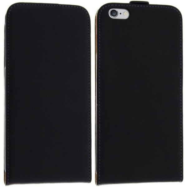 Mobilskal - Apple - iPhone 6 Plus - Syntetläder - Svart - Magnetisk stängning Svart