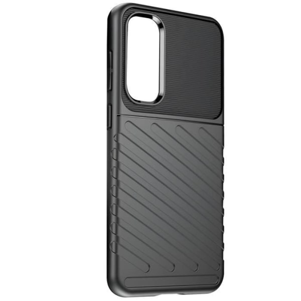 Blødt etui - AVIZAR - Samsung Galaxy S23 FE - stribet design - skridsikker - Sort Svart