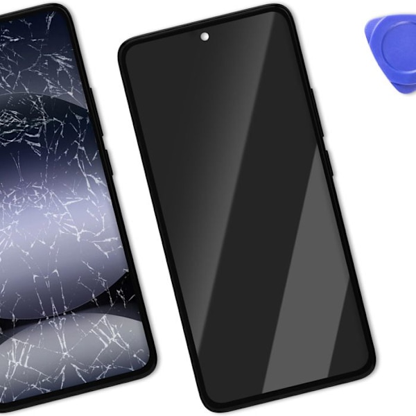 Skærm til Redmi Note 14 4G LCD + Touchscreen + Original Xiaomi Ramme Sort Svart