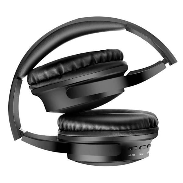 Folding Bluetooth Headphones with Built-In Microphone Inkax Black Svart