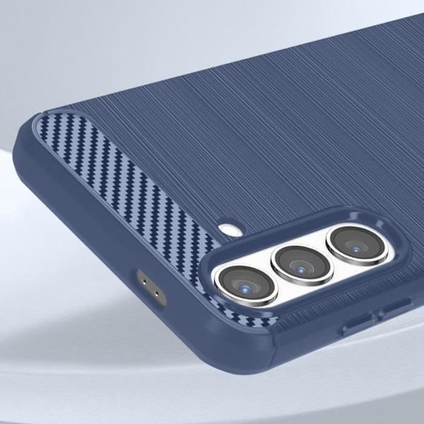Suojakuori Samsung Galaxy S24 Flexible Carbon and Brushed Effect Midnight Blueille Blå