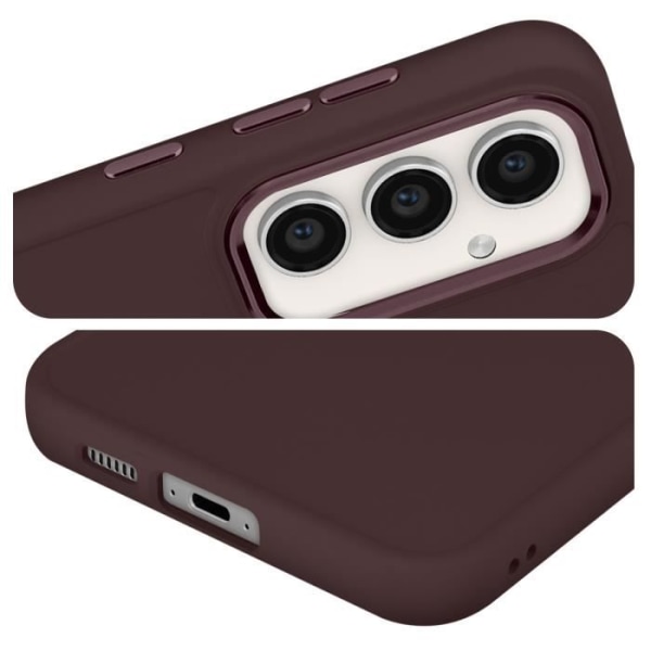 Suojakuori Samsung Galaxy S23 FE:lle Rigid Camera Contour Metallic Burgundy Röd