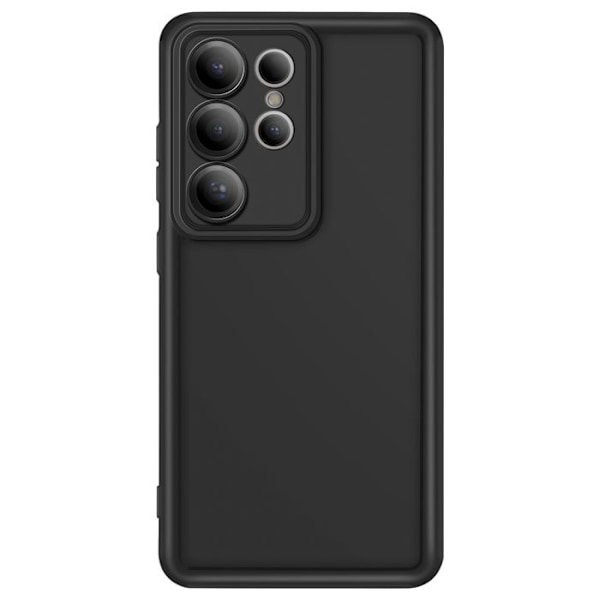 Coque til Samsung Galaxy S25 Ultra Blød Berøring Hævede Kanter Sort Svart