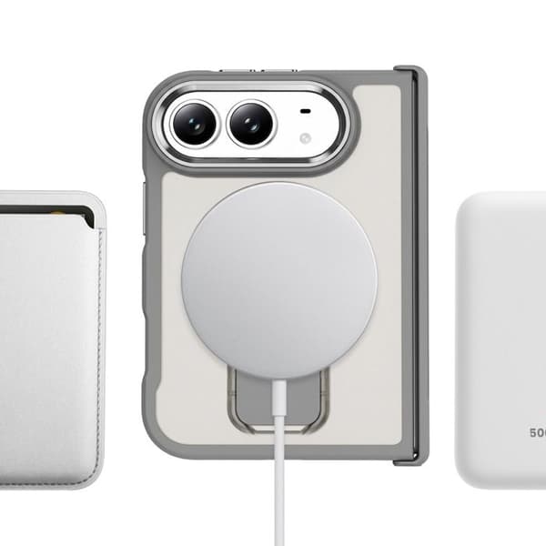 iPhone Duo-fodral Kompatibelt med MagSafe med Ställ Pango Grå Grå