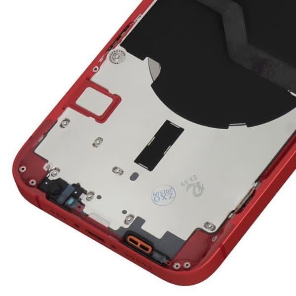 Hela chassi - AVIZAR - iPhone 12 - Röd - Centralt ram - Baksida - 100 g Röd