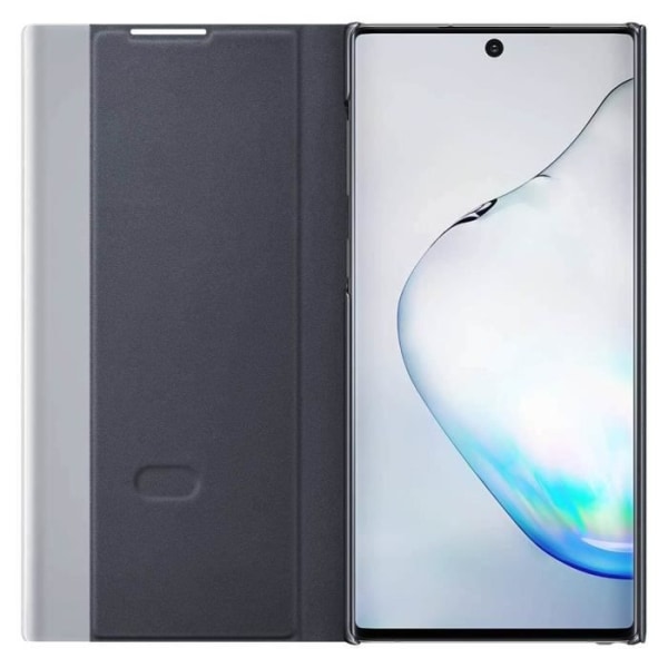 Galaxy Note 10 Cover Flip Translucent Taktil Clear View Original Samsung Black