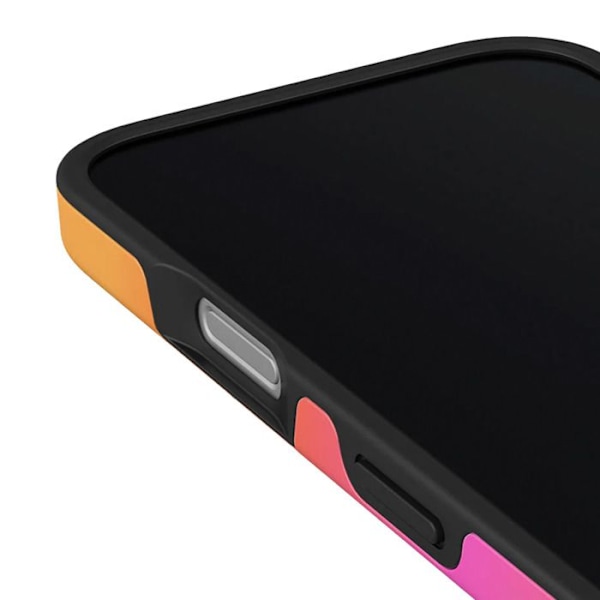Coque MagSafe för iPhone 16 Plus Elegant Mönster Sunset Club Burga Flerfärgad Svart