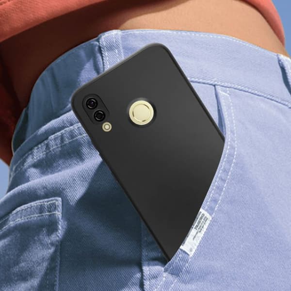 Coque - Huawei - P20 Lite - Silikonegel - Antitraces - Blød Svart