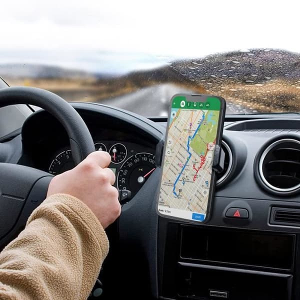 Støtte til bil - AVIZAR - Rotativ 360° - Montering til ventilationsgitter - Smartphone op til 85mm - Sort Svart