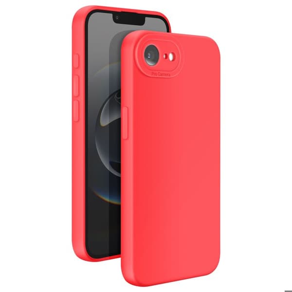 Coque - AVIZAR - iPhone 16e - Blødt Silikone - Rød - Elegant Röd