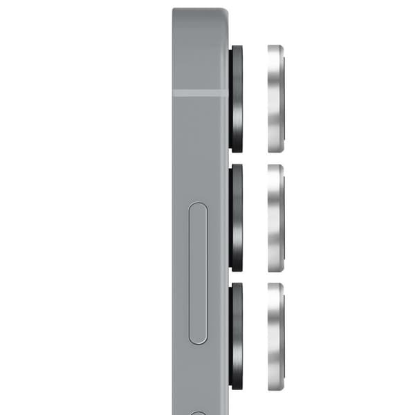 Härdat Glas Kamera för Samsung Galaxy S25 Plus Rep-resistant Silver Grå