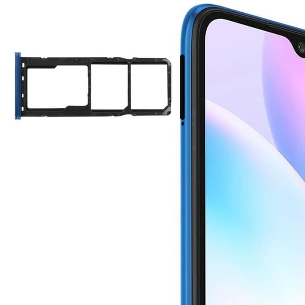 SIM-korttiteline - XIAOMI - Redmi 9 - 2x Nano SIM - Micro SD - Sininen Blå