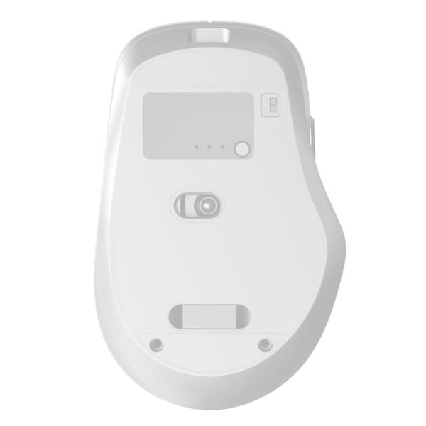 WiFi og Bluetooth 2.4G trådløs mus med USB C og USB Dongle LinQ White Vit