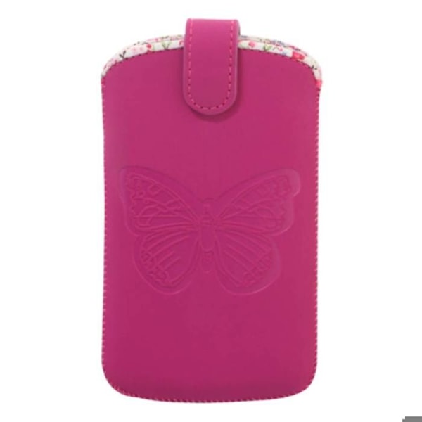 Universaali Etui Pouch - BBC - Koko L - Vaaleanpunainen - Perhoset - Käytännöllinen lisävaruste Rosa