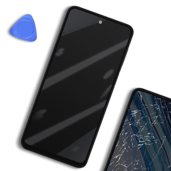 LCD-skärm - Xiaomi - Redmi Note 9 Pro - Pekskärm - Förmonterad ram - Färg Grå Grå