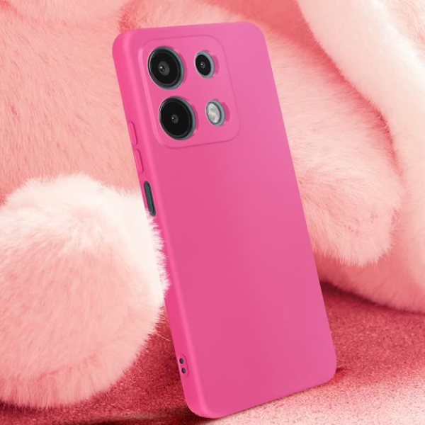 Fodral till Xiaomi Redmi Note 13 Pro 4G Soft-touch Anti-fingeravtryck Fuchsia - AVIZAR - Stel - Syntet - Blandat Rosa