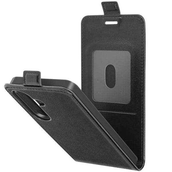 Vintage pystysuuntainen läppäkotelo Samsung Galaxy S24 Black -puhelimelle Svart