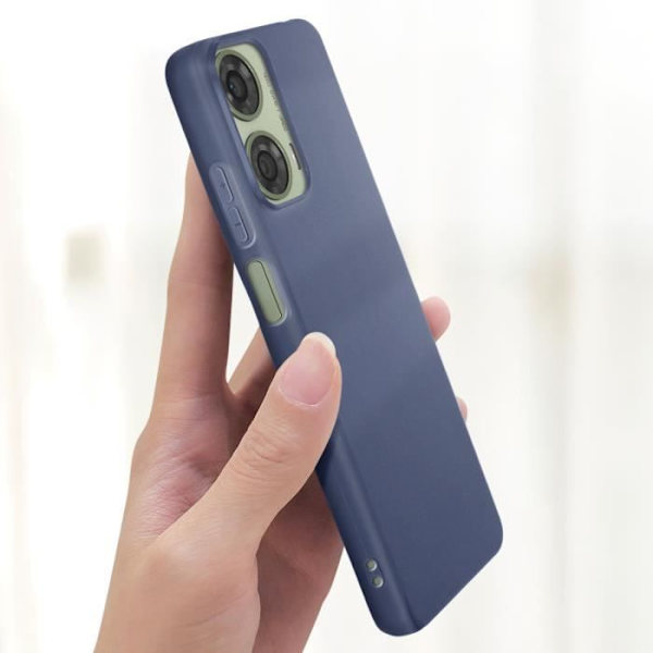 Kotelo Motorola Moto G24:lle ja G04:lle Matt Finish Midnight Blue Blå