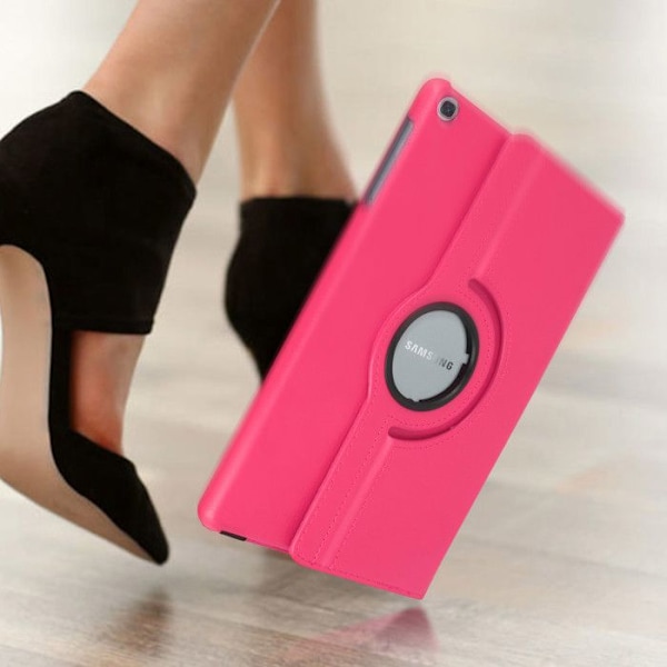 Samsung Galaxy Tab A 10.1 2019 Kotelo Täyspitkä Kääntyvä Tuki 360° Vaaleanpunainen Rosa