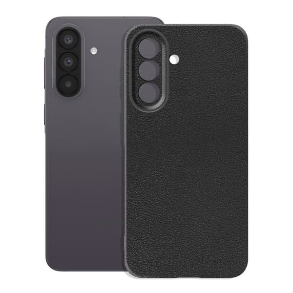 Silicone Cover til Galaxy A57 med Tekstur og Antiskrid i Sort Svart