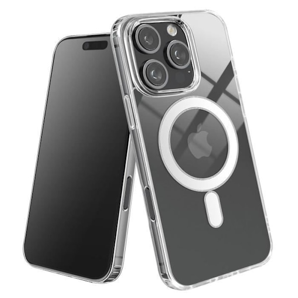 Coque MagSafe til iPhone 16 Pro Stødabsorberende Forstærkede Hjørner Transparent Transparent