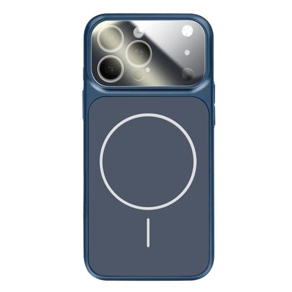 Cover til iPhone 14 Pro Max Kompatibel med MagSafe Mat AG Glas Mørkeblå Blå