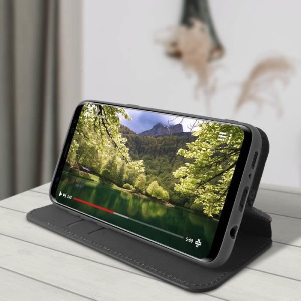 Samsung Galaxy S8 Fodral - AVIZAR - Video Support Plånboksfodral - Svart Svart