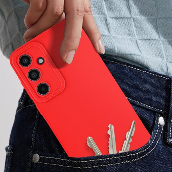 Suojakuori Samsung Galaxy A55 5G Silikoni Matte Soft Touch Red