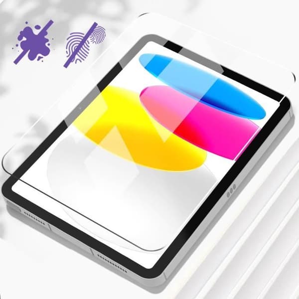 Härdat Glas - AVIZAR - iPad 10.9 2022 - Hårdhet 9H - Avfasade Kanter 2.5D - Transparent