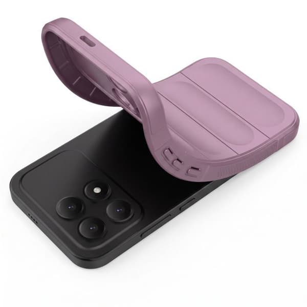 Cover til Poco F8 Pro 5G med 3D Relief og Antiskrid Greb Lilla Violett
