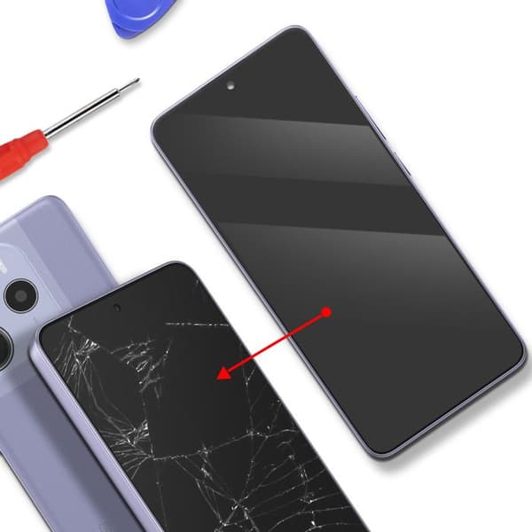 Originalt Fuldt Skærm til Xiaomi Redmi Note 14 5G AMOLED Panel Service Pack Xiaomi Lilla Violett