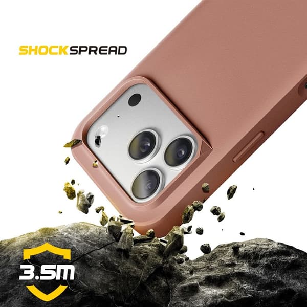 "Coque til iPhone 17 Pro Model SolidX Stødabsorberende 3.5 m certificeret MIL-STD 810G Rhinoshield Antik rosa" Ros