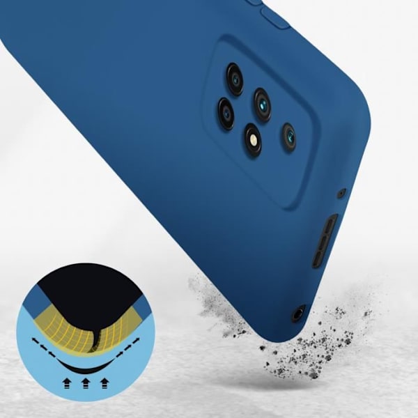 Suojakuori - AVIZAR - Xiaomi Redmi 10 - Puolijäykkä silikoni - Soft-touch viimeistely - Sininen Blå
